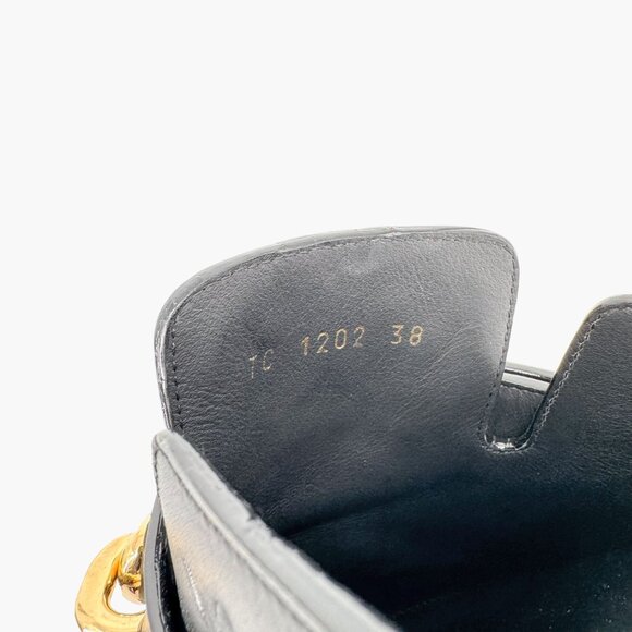 Louis Vuitton Cosy Flat Clog EU 38 US 8 Black LV Monogram Leather Mule Cozy - Picture 10 of 11